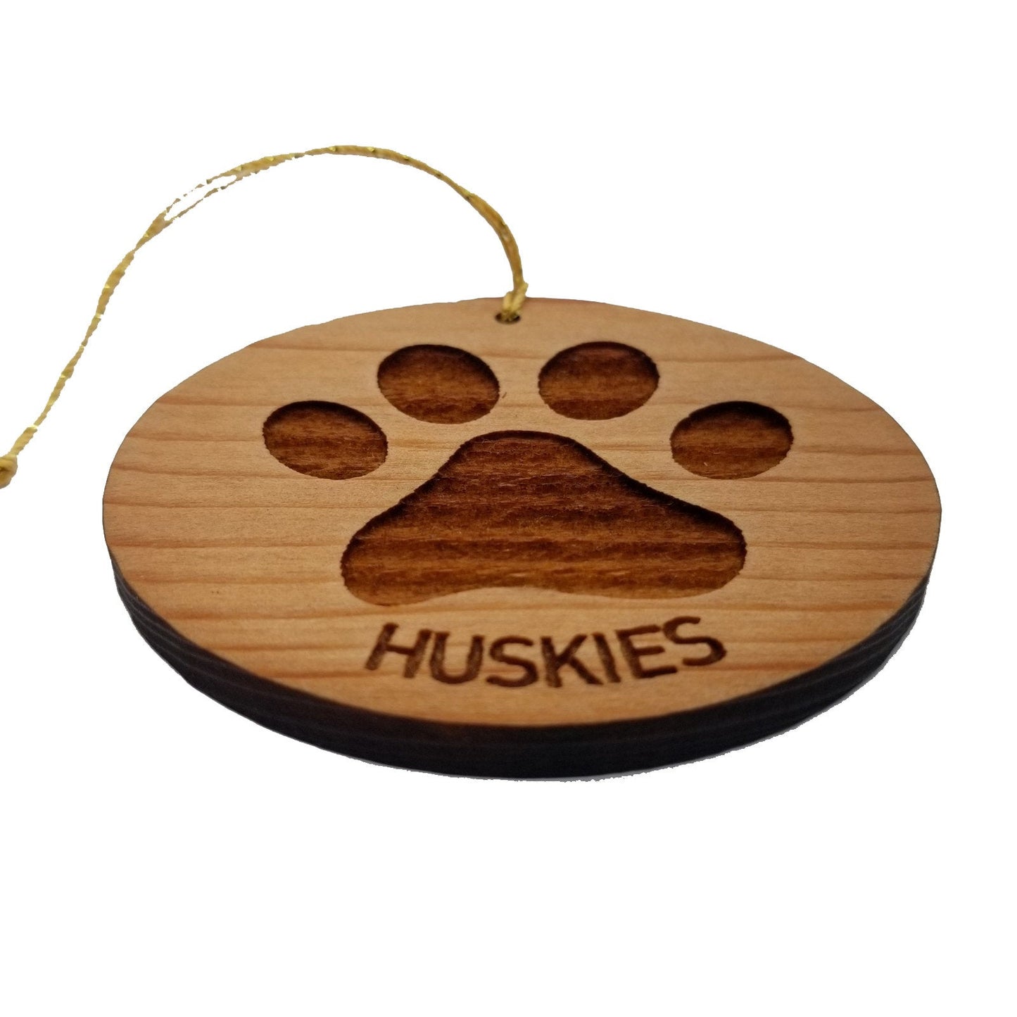 Fortuna Huskies Paw Christmas Ornament California Redwood High School Pride