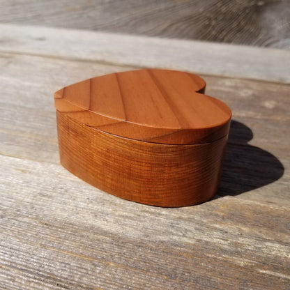 Handmade Wood Box with Redwood Heart Ring Box California Redwood #454 Mothers Day Anniversary Gift Ideas