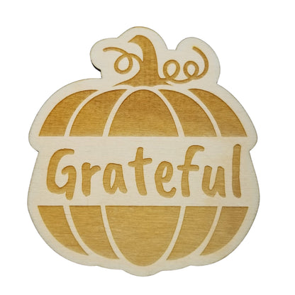 Thanksgiving Place Card Set of 4 - Thanksgiving Place Setting - Thanksgiving Table Decor - Grateful Pumpkin Place Holder