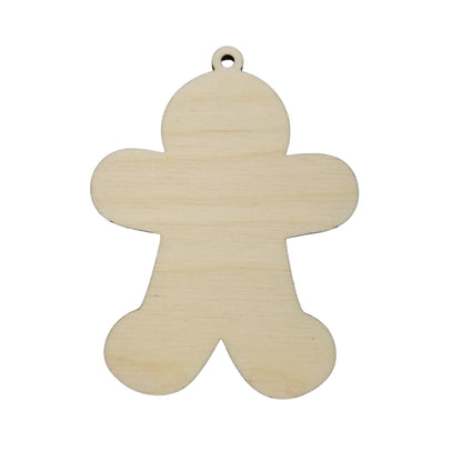 Color Your Own Ornament - Wood Art ONLY - Gingerbread Man Ornament DIY  - Coloring Project - Craft Supply - Kids Craft Project