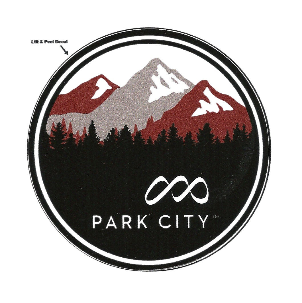 Park City Utah Decal – Mountain Resort Logo - Travel Sticker – UT Souvenir Decal – Travel Gift 3.5" Made in USA Car Decal Water Bottle Ski