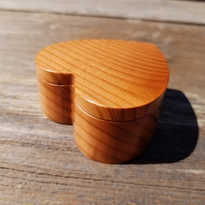 Handmade Wood Box with Redwood Heart Ring Box California Redwood #367 Christmas Gift Anniversary Gift Ideas