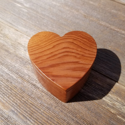 Handmade Wood Box with Redwood Heart Ring Box California Redwood #457 Christmas Gift Anniversary Gift Ideas