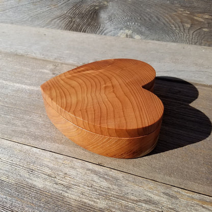 Wood Heart Box with California Redwood Jewelry Box - Ring Box - Handmade #333 Christmas Gift - Anniversary Gift - Mother's Day Gift Idea