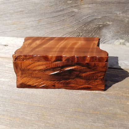 Handmade Wood Box with Redwood Rustic Handmade Jewelry Box California Redwood Storage Box #449 Coin Box Stash Mom Gift Trinkets Memories