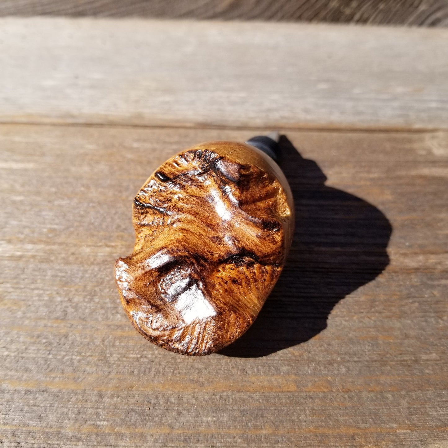 Wine Stopper Live Edge Rustic Redwood Burl Hand Turned #581 2 Tone Handmade Engagement Gift Wedding Gift Wedding Favor Wine Gift