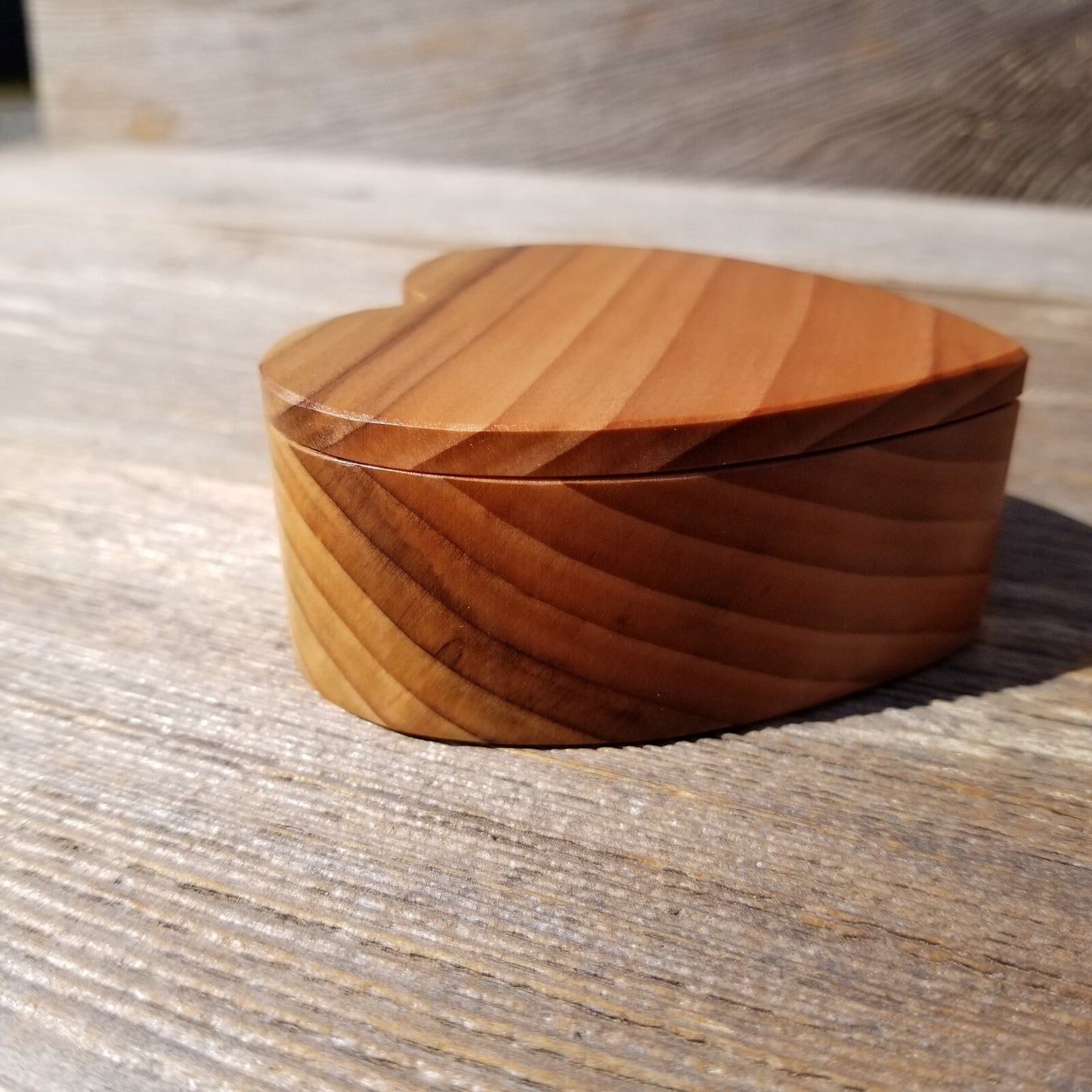 Handmade Wood Box with Redwood Heart Ring Box California Redwood #456 Christmas Gift Anniversary Gift Mothers Day Ideas