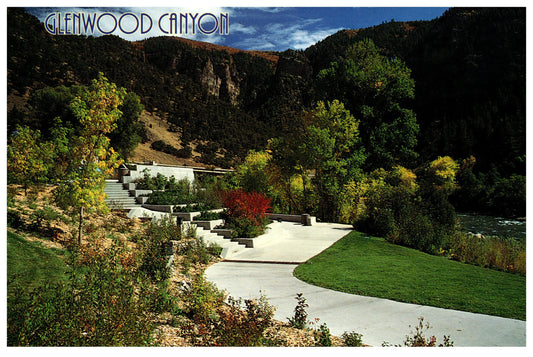 Vintage Colorado Postcard Glenwood Canyon CO 4x6 1980s Grizzley Rest Stop Interstate 70 1990s Ron Ruhoff