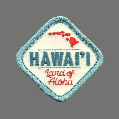 Hawaii Patch – Land of Aloha HI Souvenir Aloha Hawai'i Travel Patch – Iron On – Applique 2"" Island Embellishment Souvenir