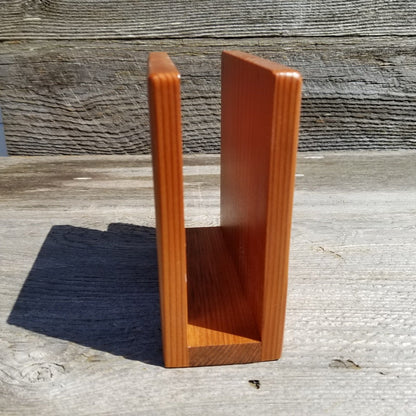 Wood Napkin Holder Desk Organizer Mail Holder Handmade California Redwood Wedding Gift Housewarming Gift Cabin Decor