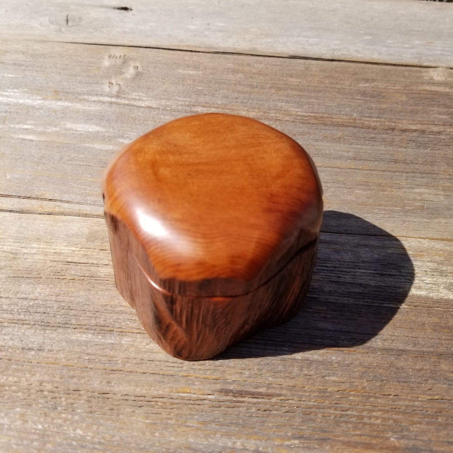 Wood Ring Box Redwood Rustic Handmade California Redwood Jewelry Box Storage Box Token Ashes #511