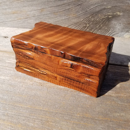 Handmade Wood Box with Redwood Rustic Handmade Jewelry Box California Redwood Storage Box #449 Coin Box Stash Mom Gift Trinkets Memories