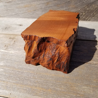 Redwood Jewelry Box Curly Wood Engraved Rustic Handmade California #447 Memento Box, Mom Gift, Anniversary Gift Trinkets Memories