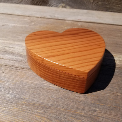 Wood Heart Box with California Redwood Jewelry Box - Ring Box - Handmade #259 Christmas Gift - Anniversary Gift - Mother's Day Gift Idea