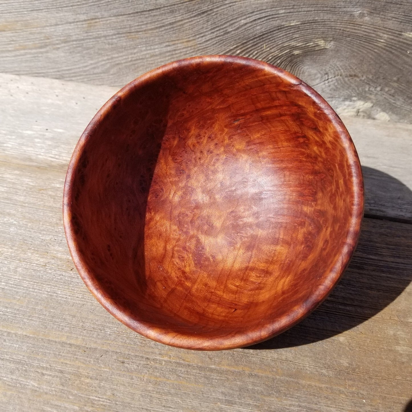 Redwood Bowl Burl Hand Turned 5.5 Inch Wood Salad Bowl Made out of Rare Redwood Gorgeous Grain #451