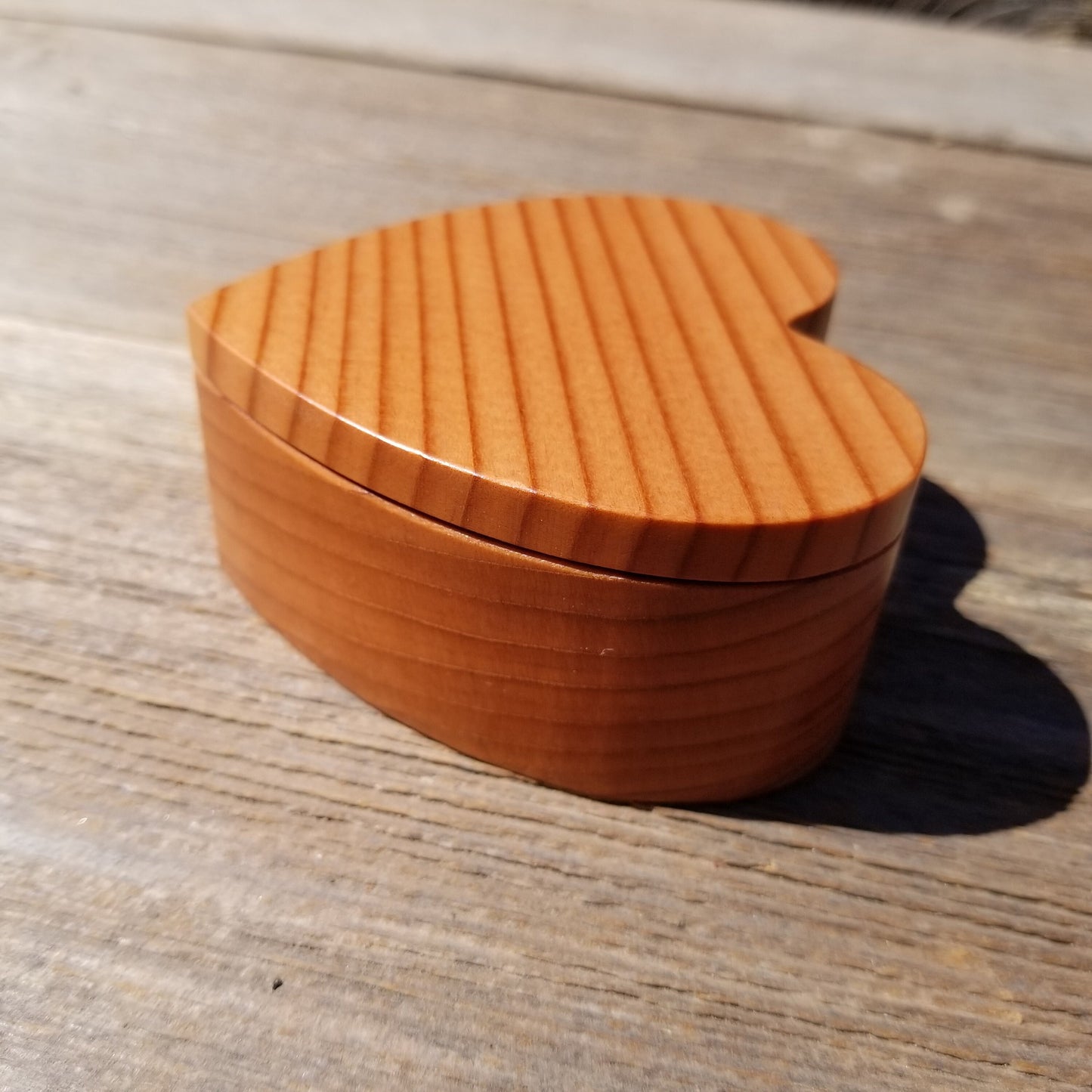 Handmade Wood Box with Redwood Heart Ring Box California Redwood #364 Christmas Gift Anniversary Gift Ideas