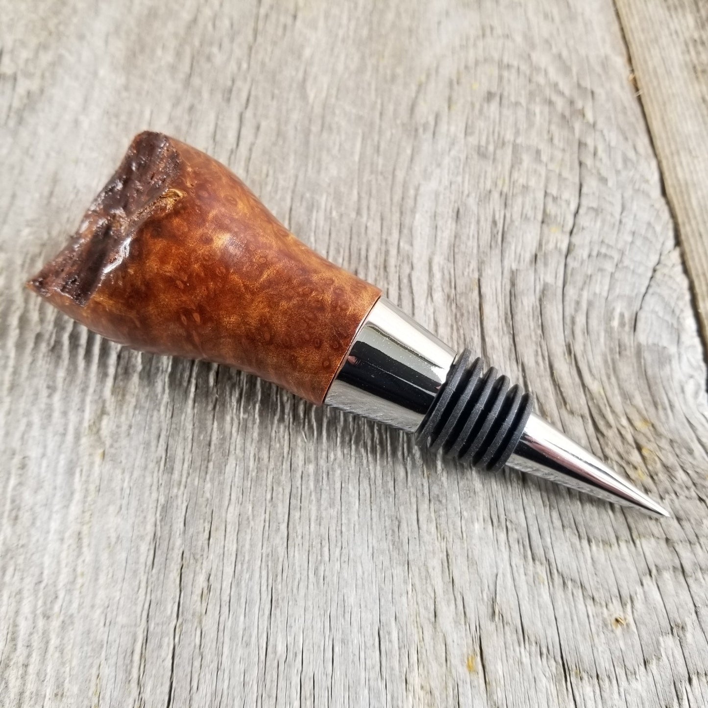 Wine Stopper Redwood Live Edge - Rustic Redwood Burl - Wedding Gift #298