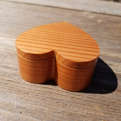 Handmade Wood Box with Redwood Heart Ring Box California Redwood #364 Christmas Gift Anniversary Gift Ideas