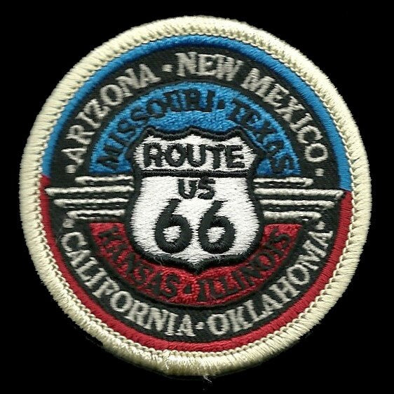 Route 66 Patch – Arizona New Mexico Missouri Texas Kansas Illinois California Oklahoma - Travel Patch Iron On – Souvenir Patch Travel 2.5"