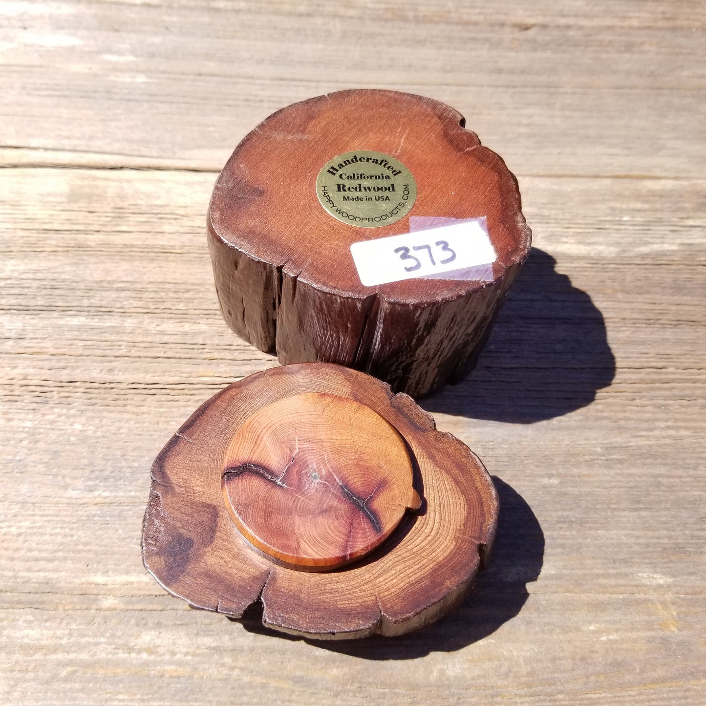 Handmade Wood Box with Redwood Rustic Handmade Ring Box California Redwood #373 Christmas Gift Anniversary Gift Ideas