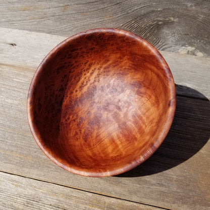 Redwood Bowl Burl Hand Turned 5.5 Inch Wood Salad Bowl #450 Made out of Rare Redwood Gorgeous Grain