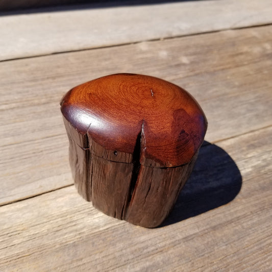 Handmade Wood Box with Redwood Rustic Handmade Ring Box California Redwood #373 Christmas Gift Anniversary Gift Ideas