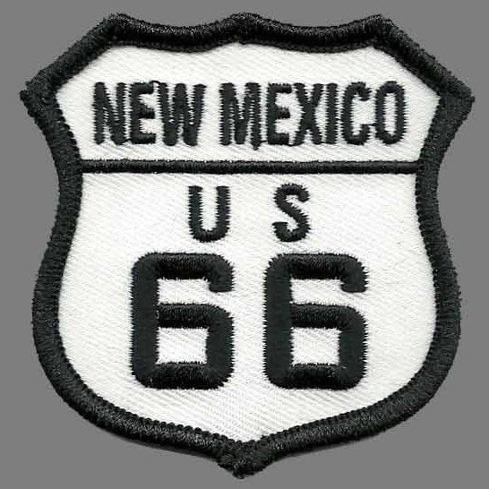 New Mexico Route 66 Patch - Iron On US Road Sign – Souvenir Travel NM Badge Emblem