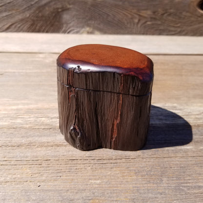 Handmade Wood Box with Redwood Rustic Handmade Ring Box California Redwood #362 Christmas Gift Anniversary Gift Ideas