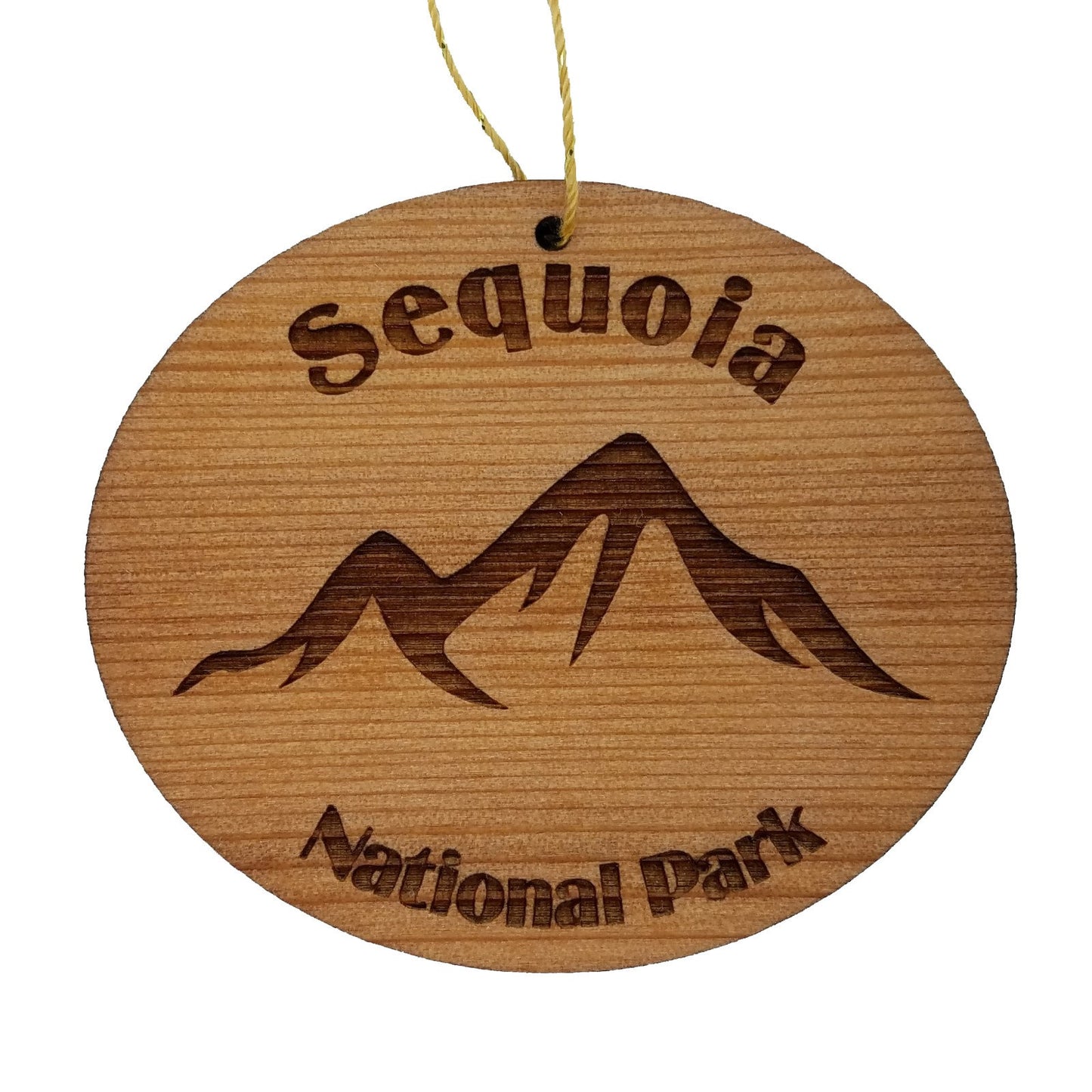 Sequoia National Park Mountains Ornament Handmade Wood Ornament California Souvenir CA Christmas Ornament