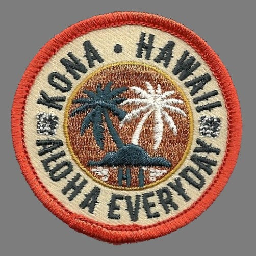 Hawaii Patch – Konai HI Souvenir Aloha Everyday Travel Patch – Iron On – Applique 2.25"" Island Embellishment Souvenir Surfing