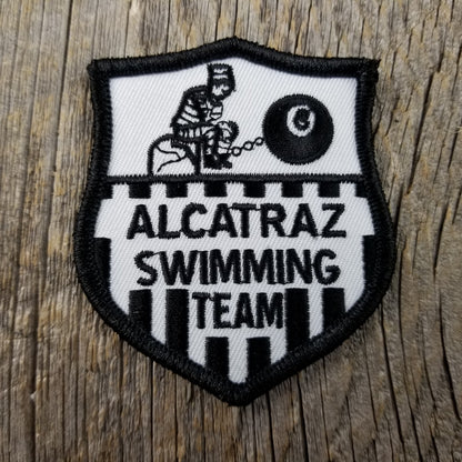 Alcatraz Island Swimming Team Iron On Patch San Francisco Souvenir - Badge Emblem Applique