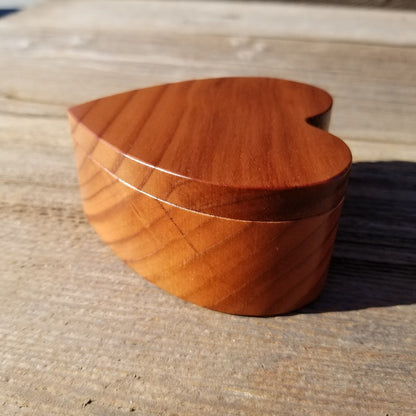 Handmade Wood Box with Redwood Heart Ring Box California Redwood #313