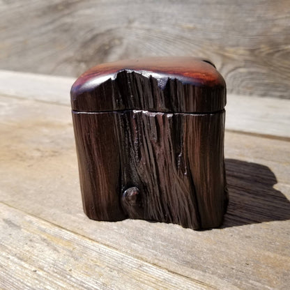 Handmade Wood Box with Redwood Rustic Handmade Ring Box California Redwood #165 Christmas Gift Anniversary Gift Ideas