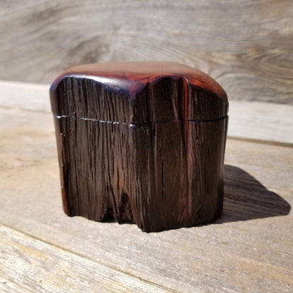 Handmade Wood Box with Redwood Rustic Handmade Ring Box California Redwood #165 Christmas Gift Anniversary Gift Ideas