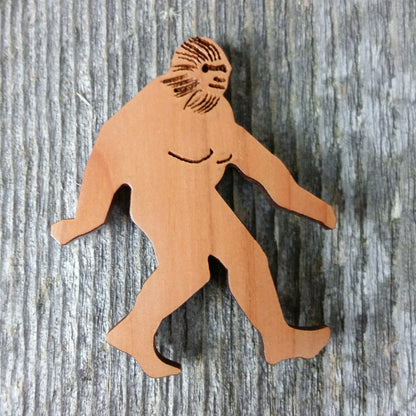 Bigfoot Magnet Sasquatch Redwood Souvenir Bigfoot Refrigerator Magnet Made in USA California Handmade Wood Sasquatch Redwood Magnet