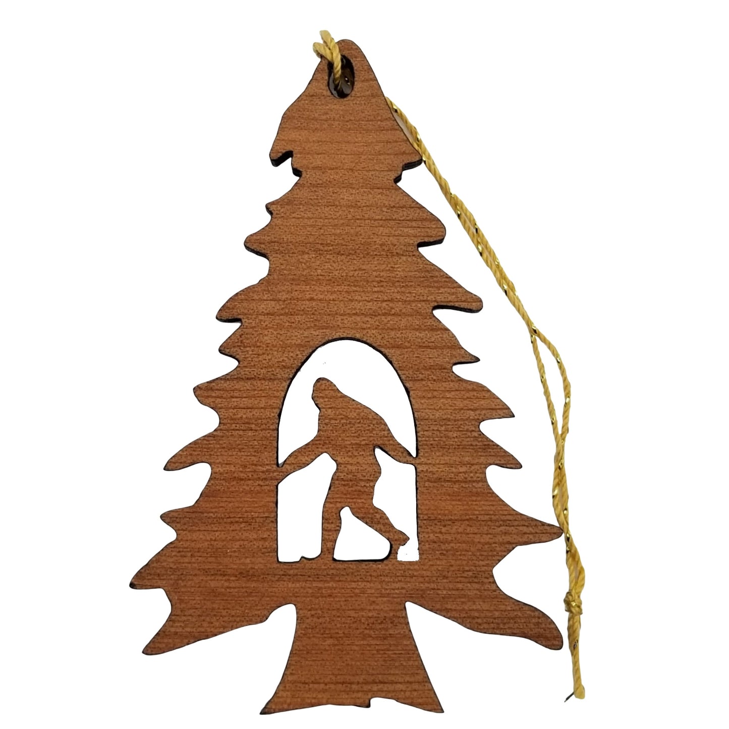 Bigfoot Ornament - Bigfoot in Tree - California Redwood - Redwoods