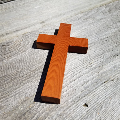 Wood Wall Cross - Wooden Cross - Redwood Cross - Cross 7 Inch