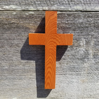 Wood Wall Cross - Wooden Cross - Redwood Cross - Cross 7 Inch