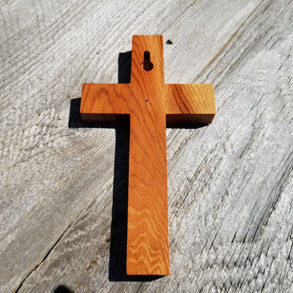 Wood Wall Cross - Wooden Cross - Redwood Cross - Cross 7 Inch