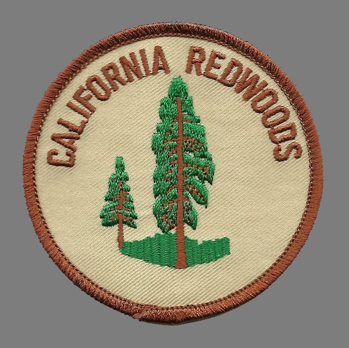 California Patch - Iron On California Redwoods - Redwood Trees Souvenir Badge Emblem