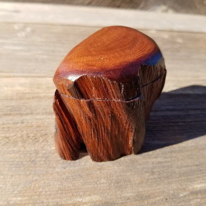 Wood Ring Box Redwood Rustic Handmade California Storage Live Edge Mini #318 Birthday Gift Christmas Gift Mother's Day Gift