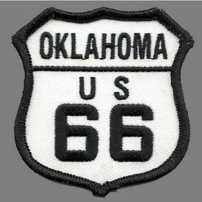 Oklahoma Patch - Route 66 Patch – Iron On US Road Sign – OK Souvenir Travel 2.5"