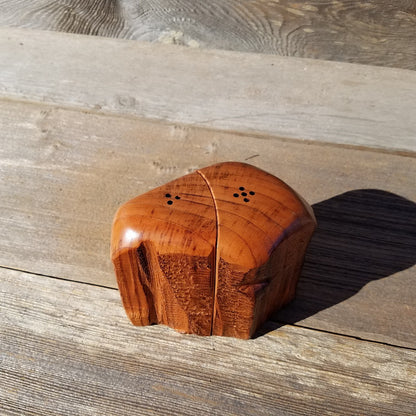 Redwood Salt and Pepper Shakers Set Souvenir California Handmade Rustic Unique Shape Handcrafted Wood Shakers Set #334