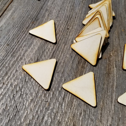 Wood Cutout Triangles - 1.75 Inch - Unfinished Wood - Lot of 12 - Wood Blank Craft Projects - DIY