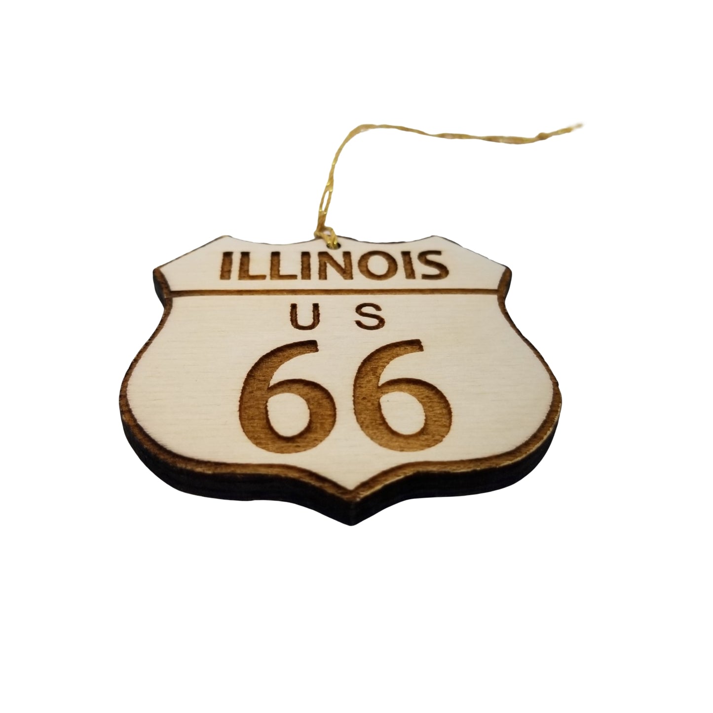 Route 66 Ornament - Illinois Road Sign - Christmas