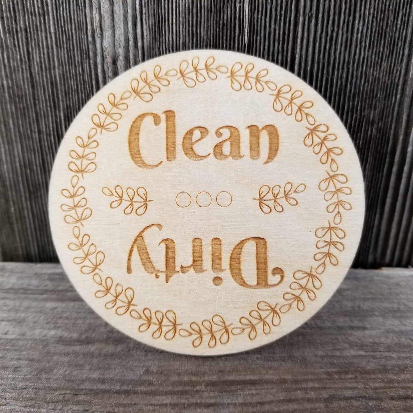 Dishwasher Clean - Dirty Magnet - Wood Kitchen Decor - Rustic Decor - Housewarming Gift Kitchen Magnet