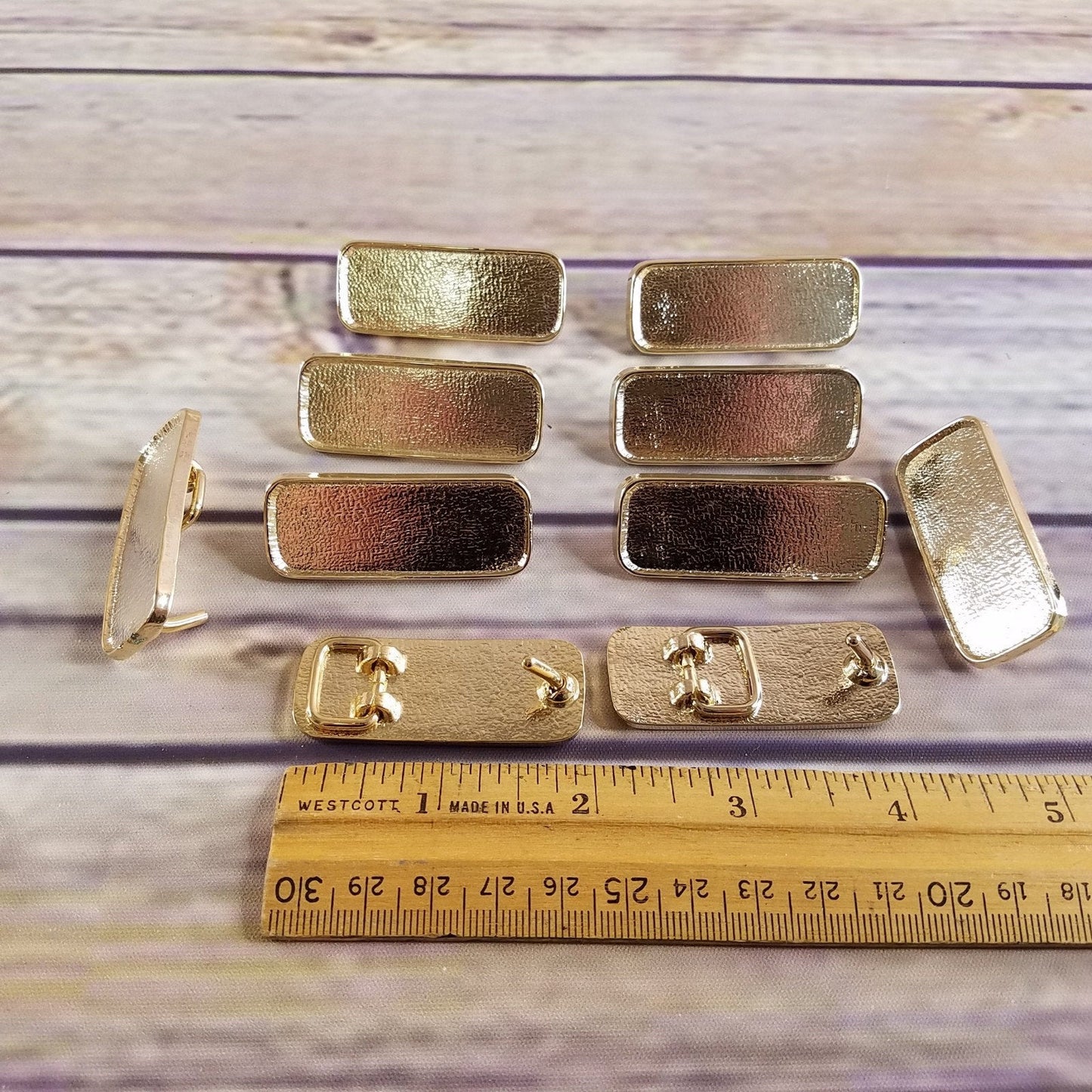 10 Small Gold Tone Belt Buckle Blanks - Jewelry Making - Belt Buckle Parts - DIY - Craft Part - Men's Accessories Wholesale