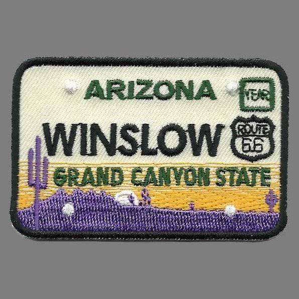 Winslow Arizona Patch – Iron On Grand Canyon State – AZ License Plate Travel Badge