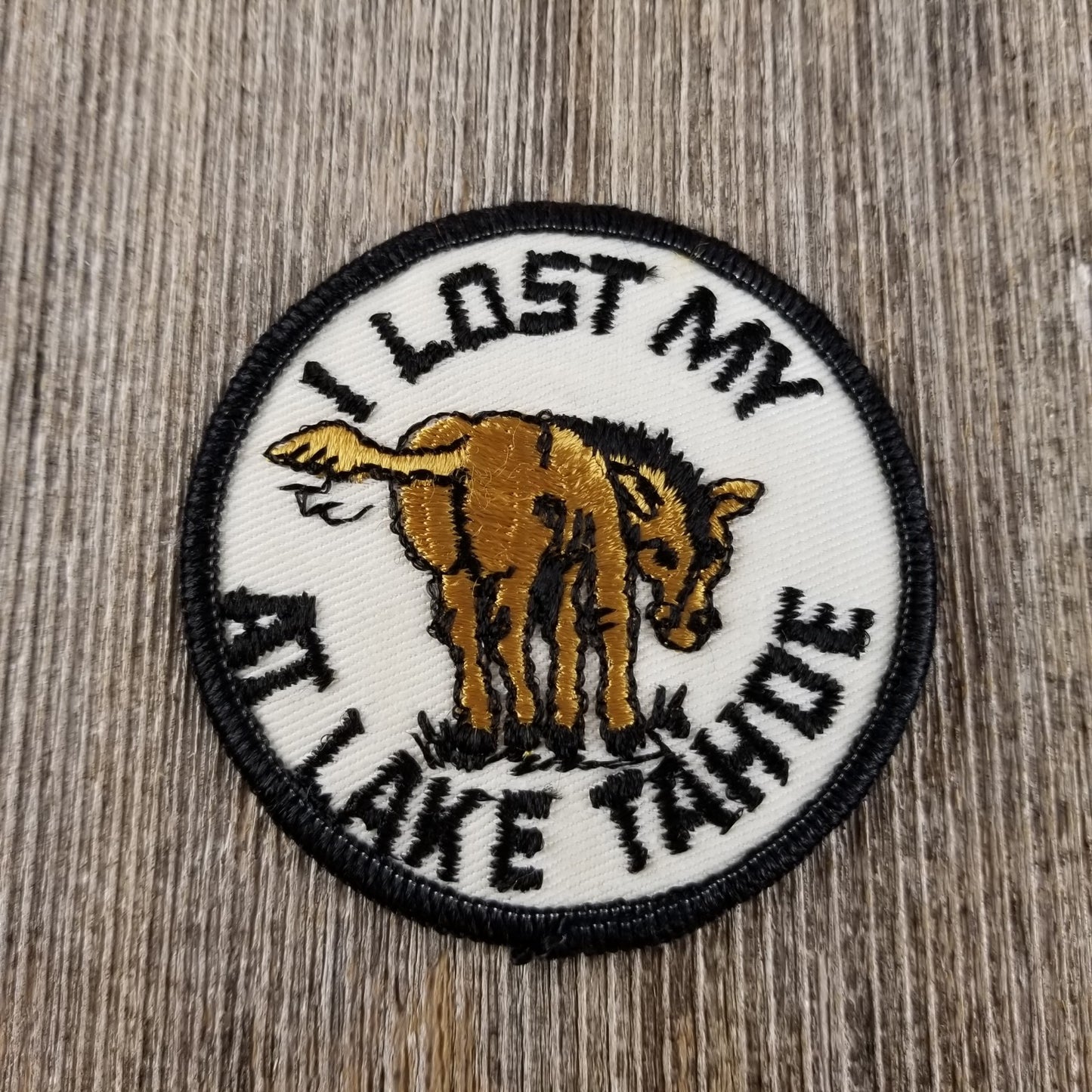 Vintage Lake Tahoe Patch - I Lost My A$$ - Iron On California Gambling Souvenir