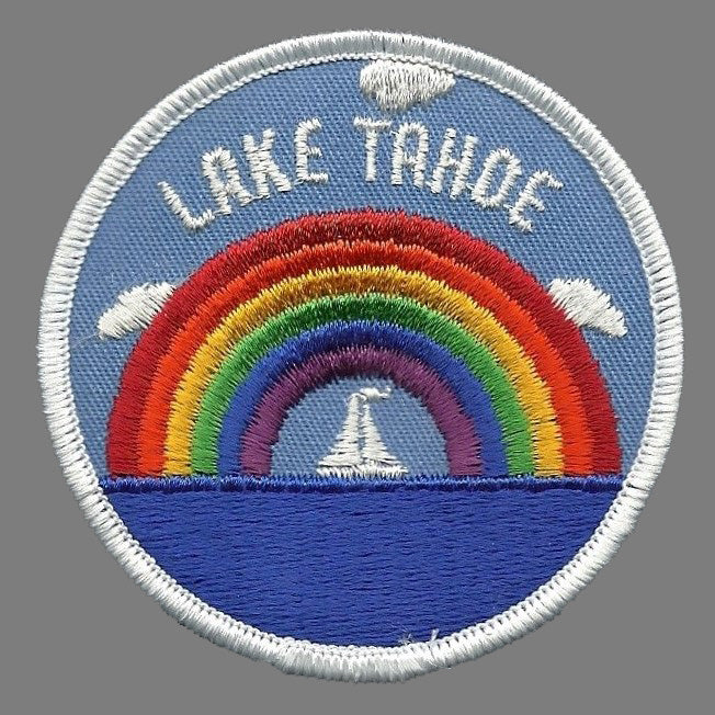 Nevada Patch - Iron On Lake Tahoe - California Souvenir - Rainbow Badge Emblem